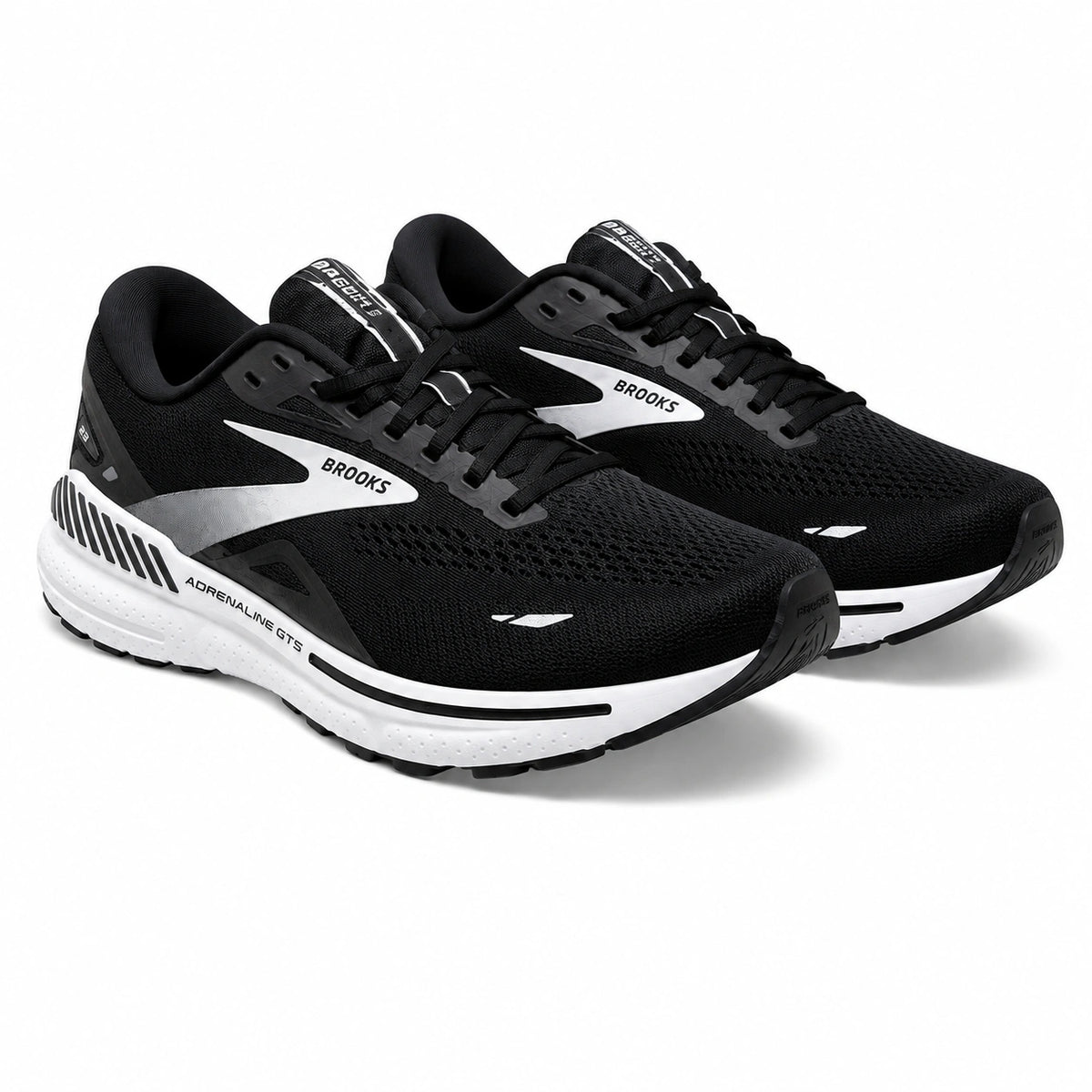 Brooks Adrenaline GTS 23 black and white running shoes
