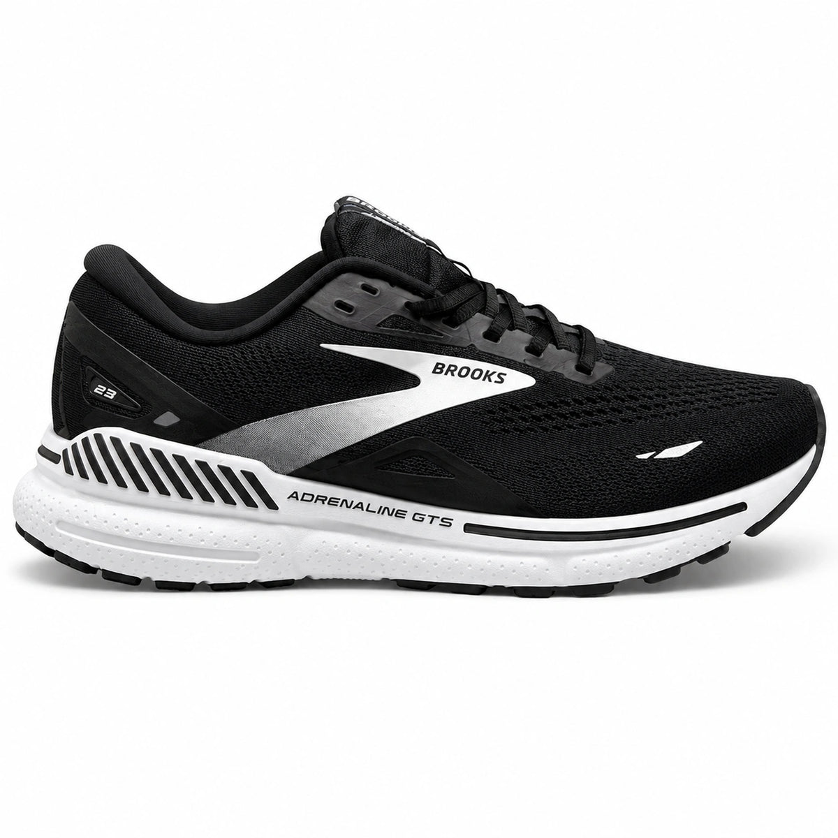 Brooks Adrenaline GTS 23 black and white running shoes