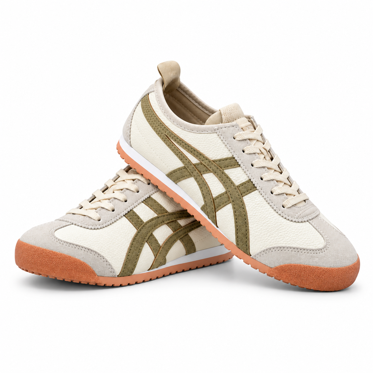 Onitsuka Tiger Mexico 66 Cream & Olive Green Sneakers