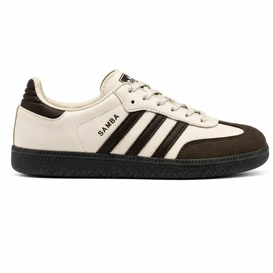 Adidas Samba OG beige sneakers with brown toe and black sole