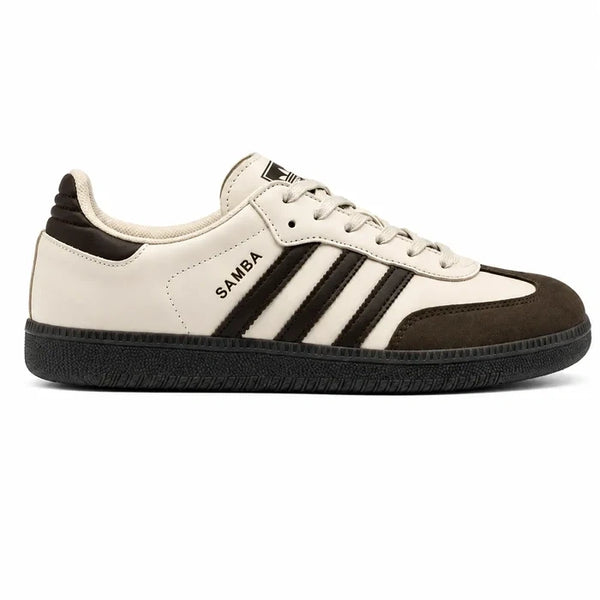 Adidas Samba OG beige sneakers with brown toe and black sole