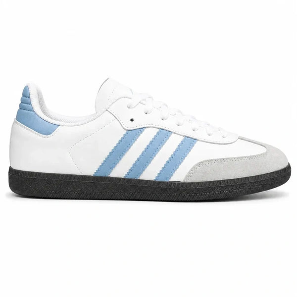 Adidas Samba OG white blue low-top casual shoes with black sole