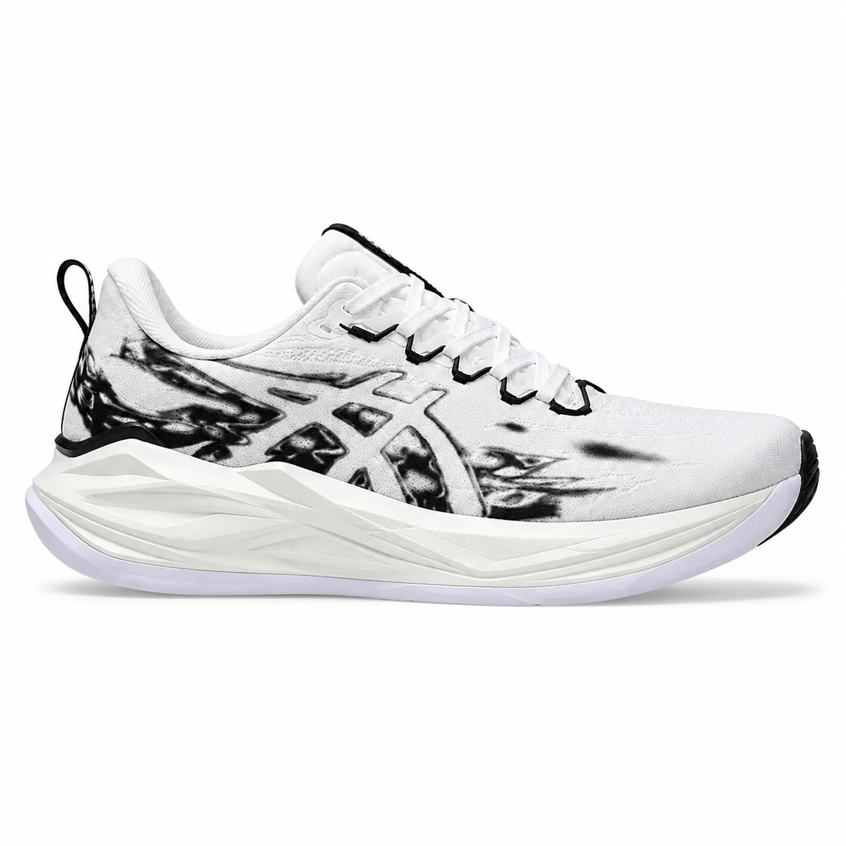 ASICS White &  Black Running   Shoes –   Lightweight  Cushioned Sports Sneakers