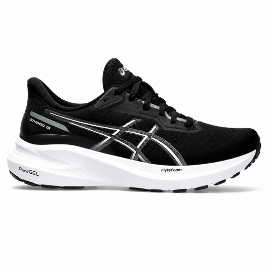 ASICS Black Breathable Mesh Running Shoes – Lightweight Cushioned Athletic Sneakers for Men