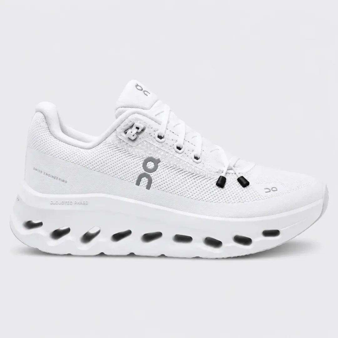 A pair of black and gray platform sneakers shown from the side and back angles, featuring a chunky sole, mesh panels, and the brand name 'CAECRLOF' printed on the side.