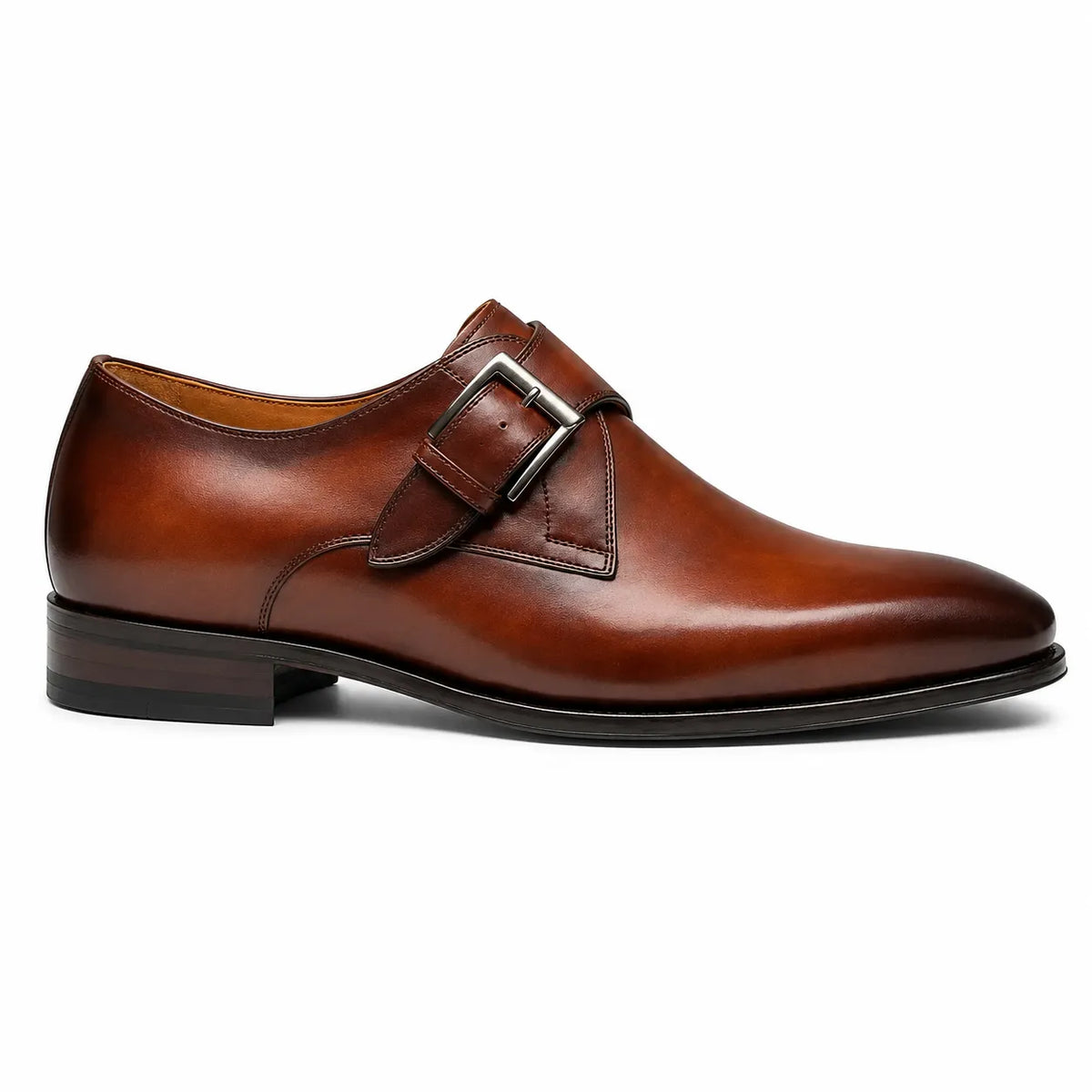 Single Monk Strap  Leather Formal Shoes for Men