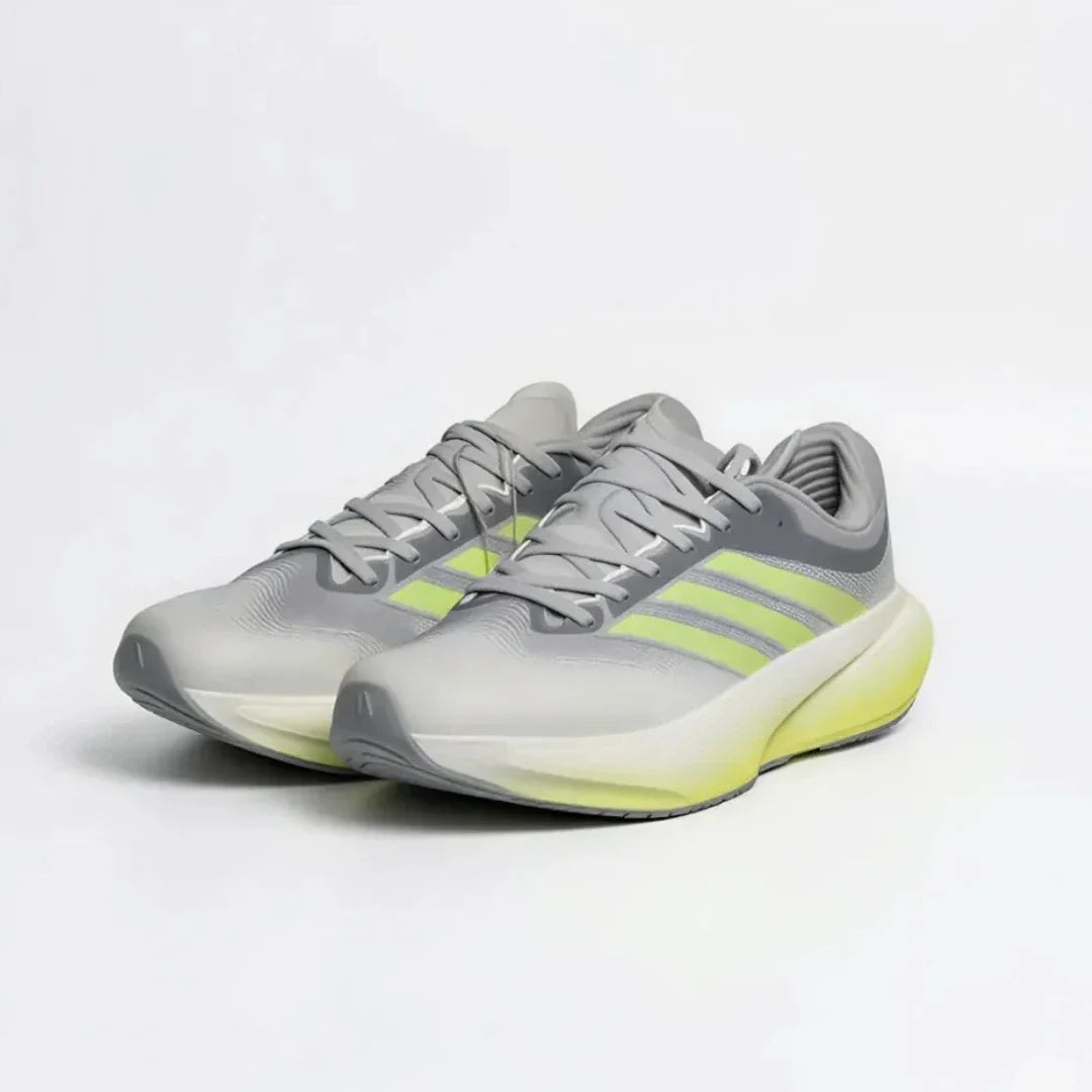 Close-up of cushioned midsole and anti-slip outsole on men's 